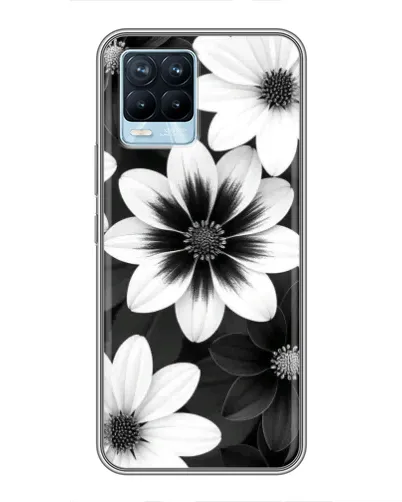 Чохол для Realme 8 з картинкою «Монохромні айстри»