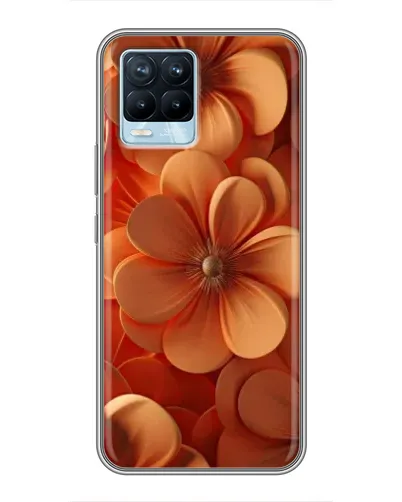 Чохол для Realme 8 з картинкою «Помаранчева макро квітка»