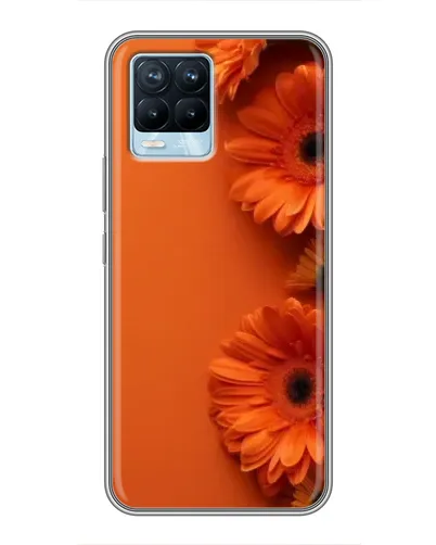 Чохол для Realme 8 з картинкою «Помаранчеві гербери»