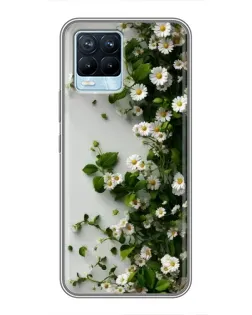 Чохол для Realme 8 з картинкою «Гілка дрібних білих квітів» Чохол для Realme 8 з картинкою «Гілка дрібних білих квітів»