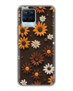 Чохол для Realme 8 з картинкою «Візерунок з маленьких соняшників» Чохол для Realme 8 з картинкою «Візерунок з маленьких соняшників»