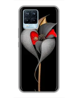 Чохол для Realme 8 з картинкою «Срібна фантазійна квітка» Чохол для Realme 8 з картинкою «Срібна фантазійна квітка»