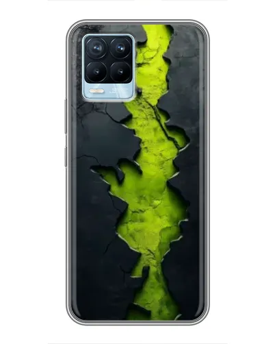 Чохол для Realme 8 з картинкою «Салатовий розлом скелі»