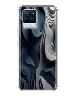 Чохол для Realme 8 з картинкою «Об'ємні сині складки» Чохол для Realme 8 з картинкою «Об'ємні сині складки»