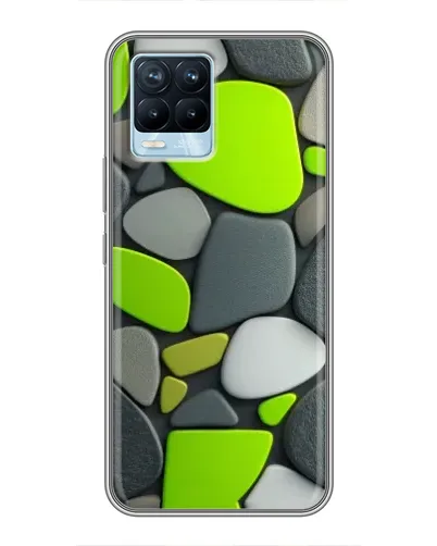 Чохол для Realme 8 з картинкою «Яскрава неонова галька»