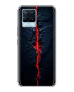 Чохол для Realme 8 з картинкою «Червона лавова тріщина»