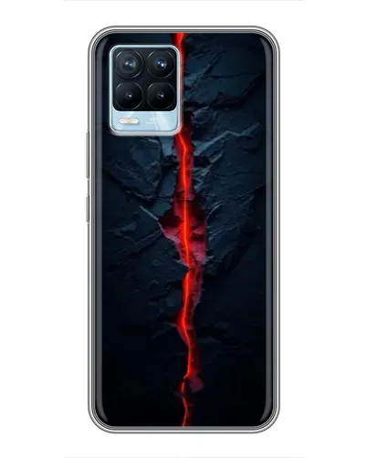Чохол для Realme 8 з картинкою «Червона лавова тріщина»
