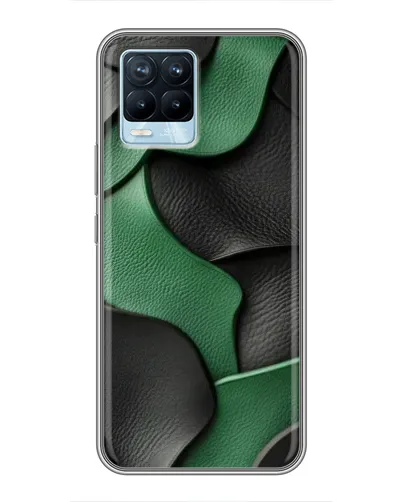 Чохол для Realme 8 з картинкою «Зелені шкіряні хвилі»