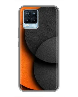 Чохол для Realme 8 з картинкою «Геометрія помаранчевих кіл»