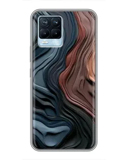 Чохол для Realme 8 з картинкою «Кольорові хвилі каньйону»