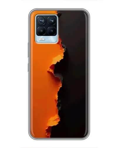 Чохол для Realme 8 з картинкою «Помаранчевий розлом»
