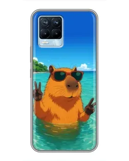 Чохол для Realme 8 з картинкою «Морська капібара» Чохол для Realme 8 з картинкою «Морська капібара»