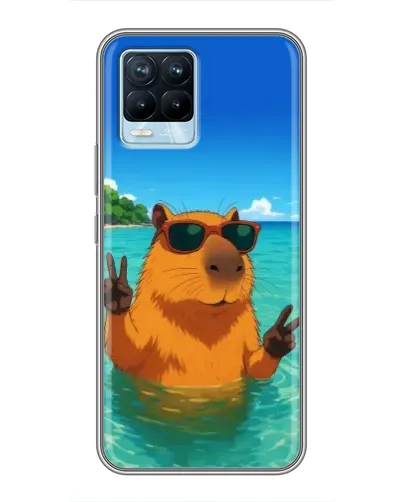 Чохол для Realme 8 з картинкою «Морська капібара»