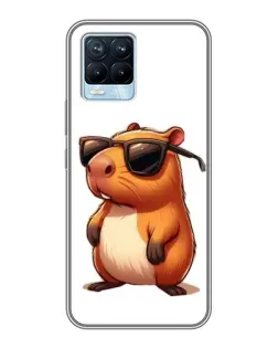 Чохол для Realme 8 з картинкою «Капібара в окулярах» Чохол для Realme 8 з картинкою «Капібара в окулярах»