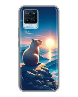 Чохол для Realme 8 з картинкою «Захід сонця з капібарою» Чохол для Realme 8 з картинкою «Захід сонця з капібарою»