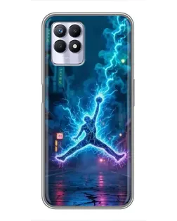 Чехол для Realme 8i с картинкой «Jordan Gold Jumpman»