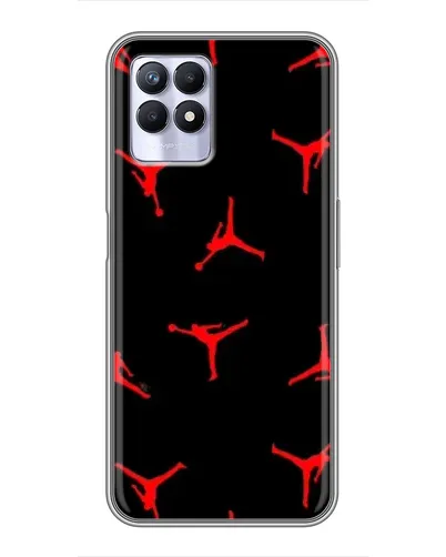 Чехол для Realme 8i с картинкой «Jordan Red Pattern» Чехол для Realme 8i с картинкой «Jordan Red Pattern»