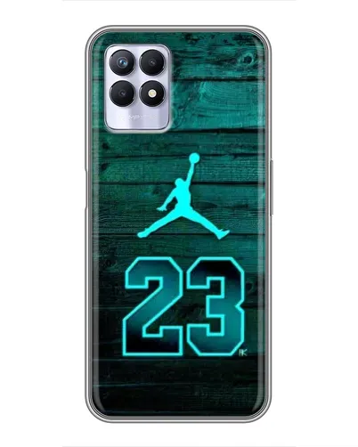 Чехол для Realme 8i с картинкой «Jordan Cyan 23» Чехол для Realme 8i с картинкой «Jordan Cyan 23»