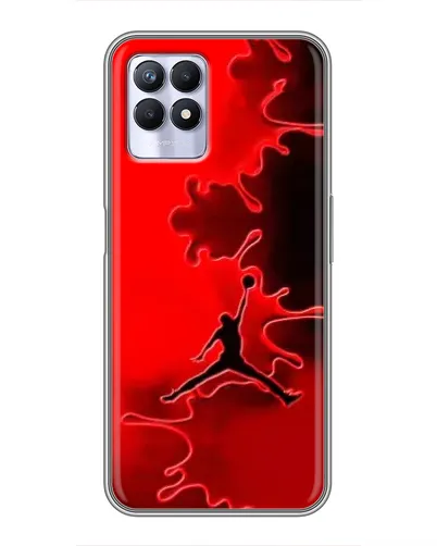 Чехол для Realme 8i с картинкой «Jordan Red Smoke» Чехол для Realme 8i с картинкой «Jordan Red Smoke»