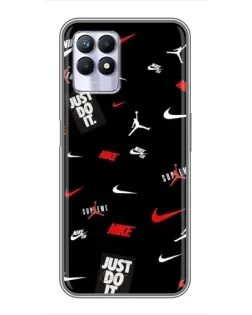 Чехол для Realme 8i с картинкой «Nike Mix Pattern»