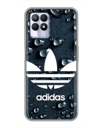 Чехол для Realme 8i с картинкой «Adidas Trefoil Blue»