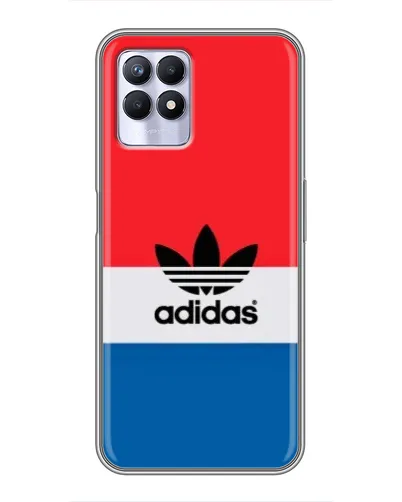 Чехол для Realme 8i с картинкой «Ретро блоки Adidas»