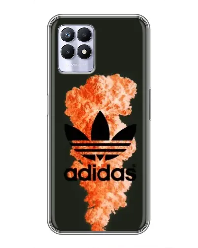 Чехол для Realme 8i с картинкой «Оранжевый дым Adidas»