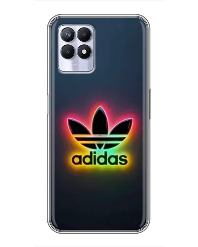 Чехол для Realme 8i с картинкой «Неоновый Adidas»