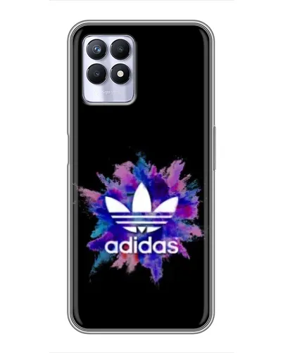 Чехол для Realme 8i с картинкой «Взрыв красок Adidas»