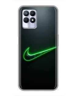 Чохол для Realme 8i з картинкою «Неоновий контур Nike»