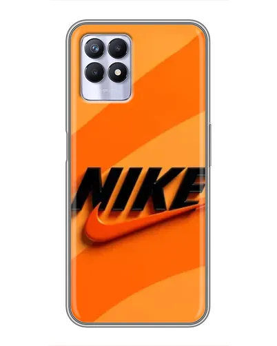 Чехол для Realme 8i с картинкой «Оранжевый драйв Nike»