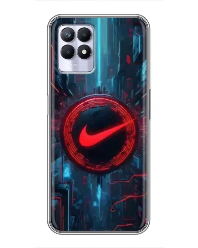 Чехол для Realme 8i с картинкой «Техногенный стиль Nike»