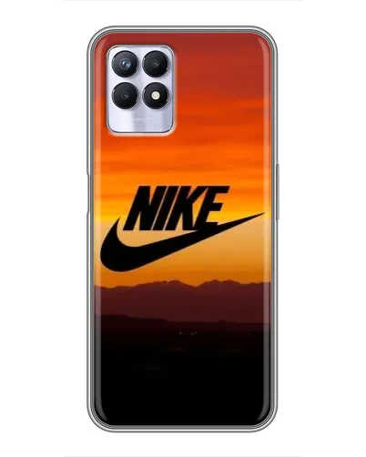 Чехол для Realme 8i с картинкой «Nike — вечерний горизонт»