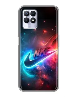 Чохол для Realme 8i з картинкою «Вогняний логотип Nike»