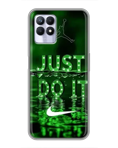 Чехол для Realme 8i с картинкой «Зеленый неоновый Nike»
