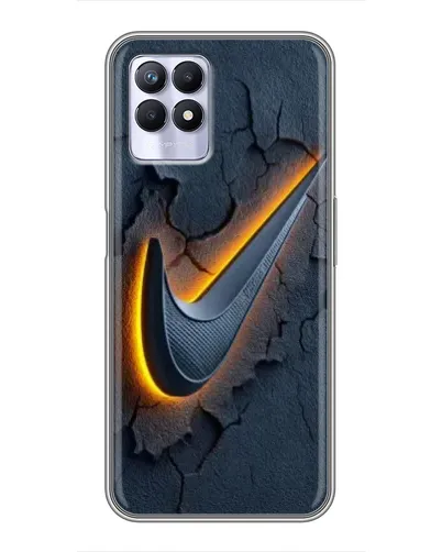 Чехол для Realme 8i с картинкой «Объемный логотип Найк»