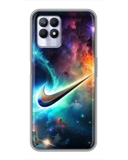 Чохол для Realme 8i з картинкою «Космічний Nike Swoosh»