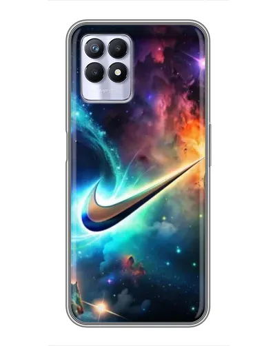 Чехол для Realme 8i с картинкой «Космический Nike Swoosh»