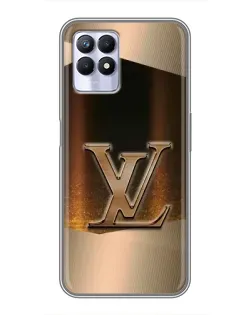 Чехол для Realme 8i с картинкой «LV — золотое сияние»