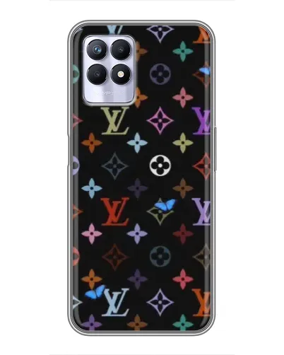 Чехол для Realme 8i с картинкой «Цветная монограмма LV» Чехол для Realme 8i с картинкой «Цветная монограмма LV»