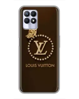 Чехол для Realme 8i с картинкой «LV — золотая печать»