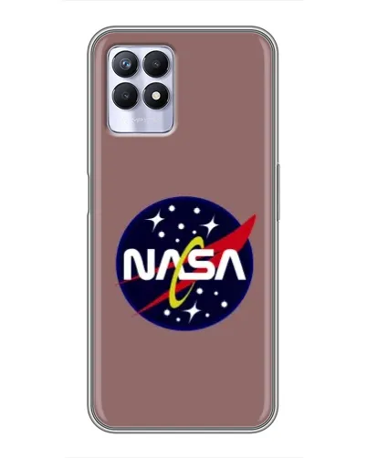 Чехол для Realme 8i с картинкой «NASA — ретро космос»