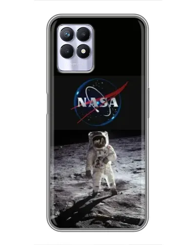 Чехол для Realme 8i с картинкой «Астронавт на Луне»