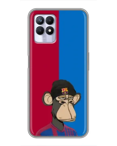 Чехол для Realme 8i с картинкой «Bored Ape — фанат Барсы»