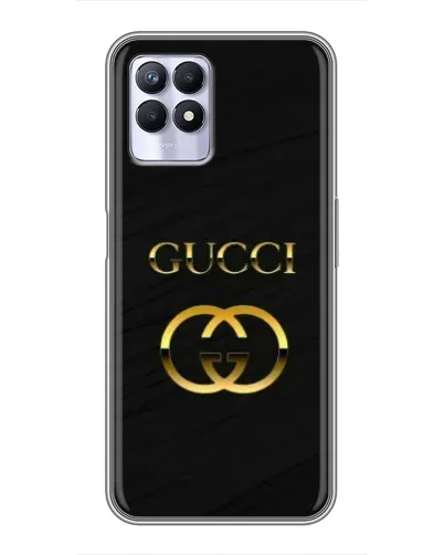 Чехол для Realme 8i с картинкой «Золотой логотип Gucci»