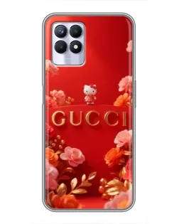 Чехол для Realme 8i с картинкой «Gucci — золотой сад»