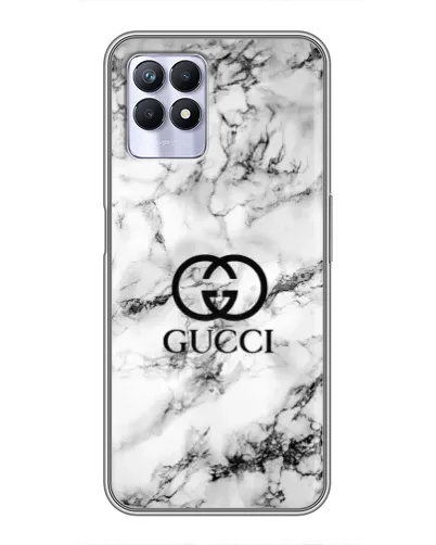 Чехол для Realme 8i с картинкой «Gucci — мраморный шик»