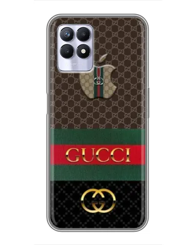 Чехол для Realme 8i с картинкой «Gucci — брендированный десерт»