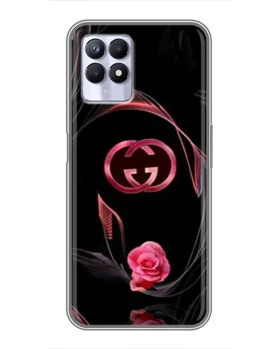 Чехол для Realme 8i с картинкой «Gucci — неоновая роза»