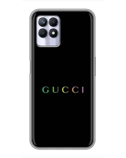 Чехол для Realme 8i с картинкой «Gucci — неоновый минимализм»